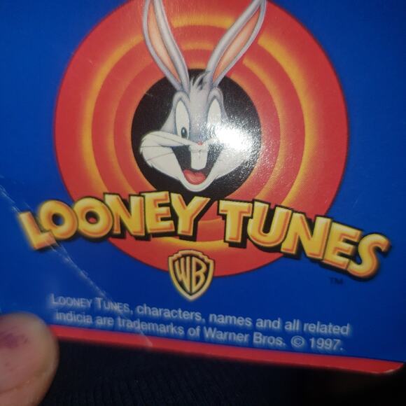 VINTAGE NWT Dead stock Tasmanian Devil "I'll Deck Your Halls" Looney Tunes sz L - Picture 10 of 10